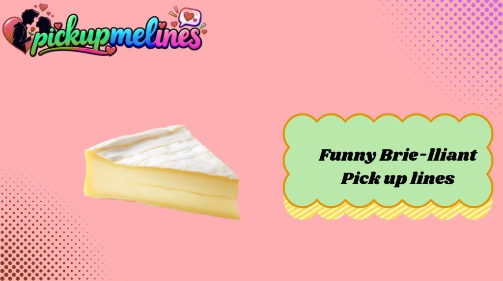 Funny Brie-lliant Pick up lines