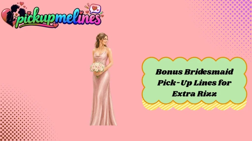 Bonus Bridesmaid Pick-Up Lines for Extra Rizz
