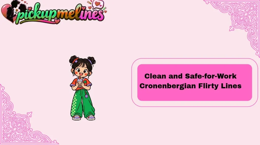 Clean and Safe-for-Work Cronenbergian Flirty Lines